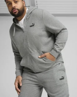 PUMA - PANTALONE GRIGIO  ESSENTIAL NO. 1 LOGO SLIM DA UOMO, 682644-03