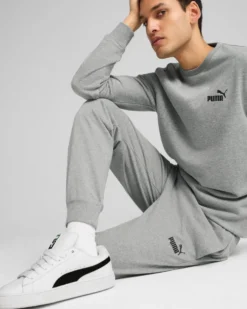 PUMA - PANTALONE GRIGIO ESSENTIAL N. 1 LOGO JERSEY CL DA UOMO, 682618-01