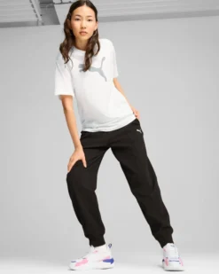 PUMA - PANTALONE HER HIGH-WAIST CL NERO DA DONNA- 681634-01