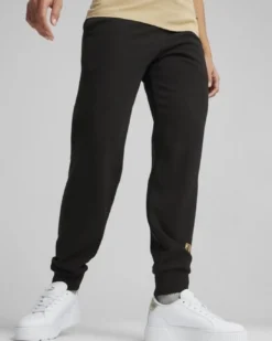 PUMA - PANTALONE NERO DA DONNA CON LOGO MACULATO ESS+ ANIMAL TR 677929-01