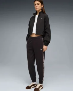 PUMA - PANTALONE NERO DA DONNA ESSENTIAL ANIMAL VESTIBILITA' COMFORT 692464-01