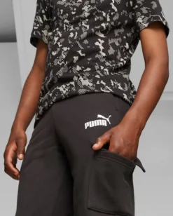 PUMA - PANTALONE NERO JUNIOR ( 5-16 ANNI)  ESSENTIAL CARGO PANTS FL ,  676320-01