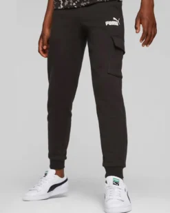 PUMA - PANTALONE NERO JUNIOR ( 5-16 ANNI) ESSENTIAL CARGO PANTS FL , 676320-01