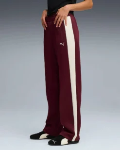 PUMA - PANTALONE T7 ALWAYS ON BORDEAUX  CON BANDA BEIGE DA DONNA, 629797-96