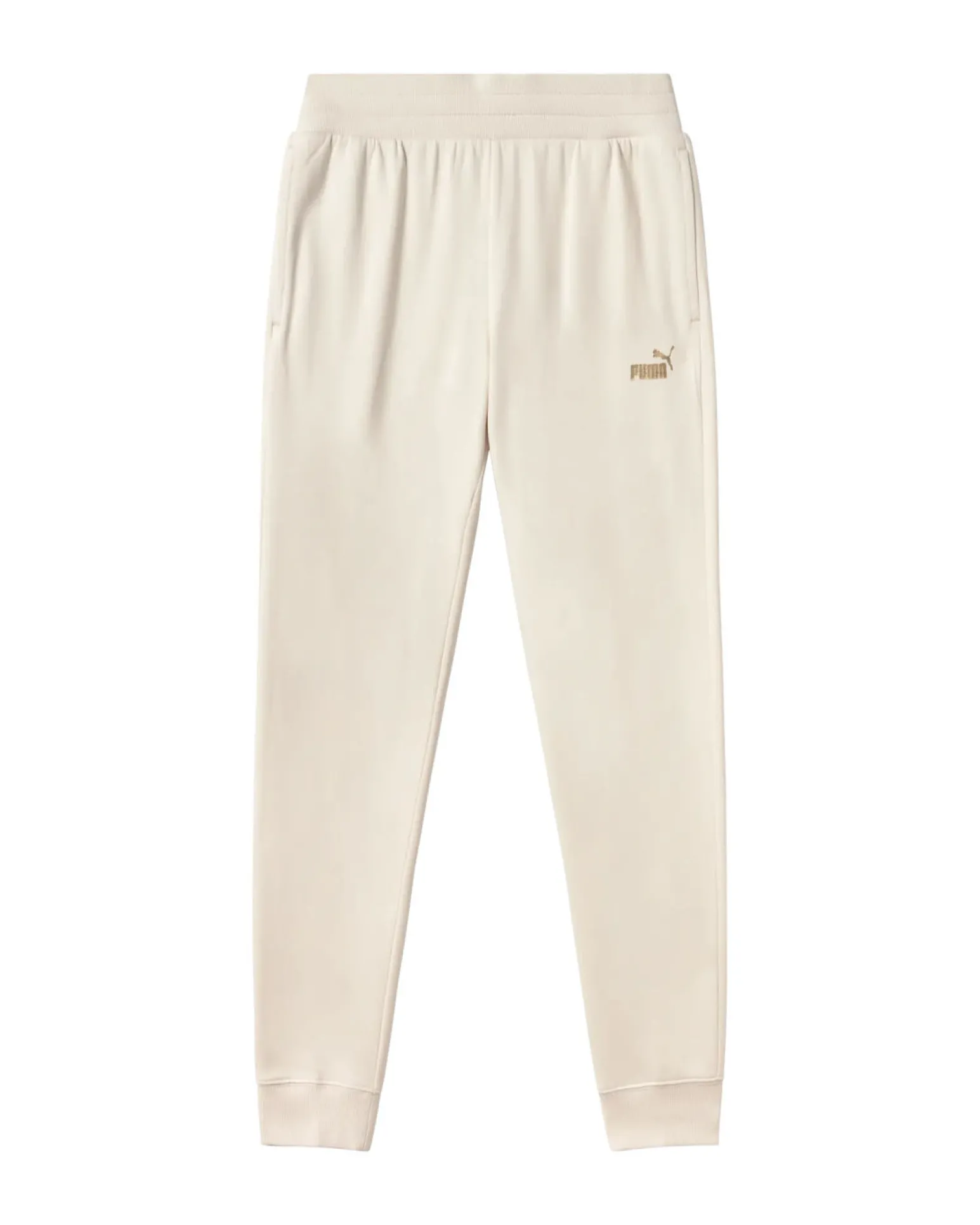PUMA - PANTALONE TUTA BEIGE ESSENTIAL+TEXTURED FOIL LOGO DA DONNA, 692200-87