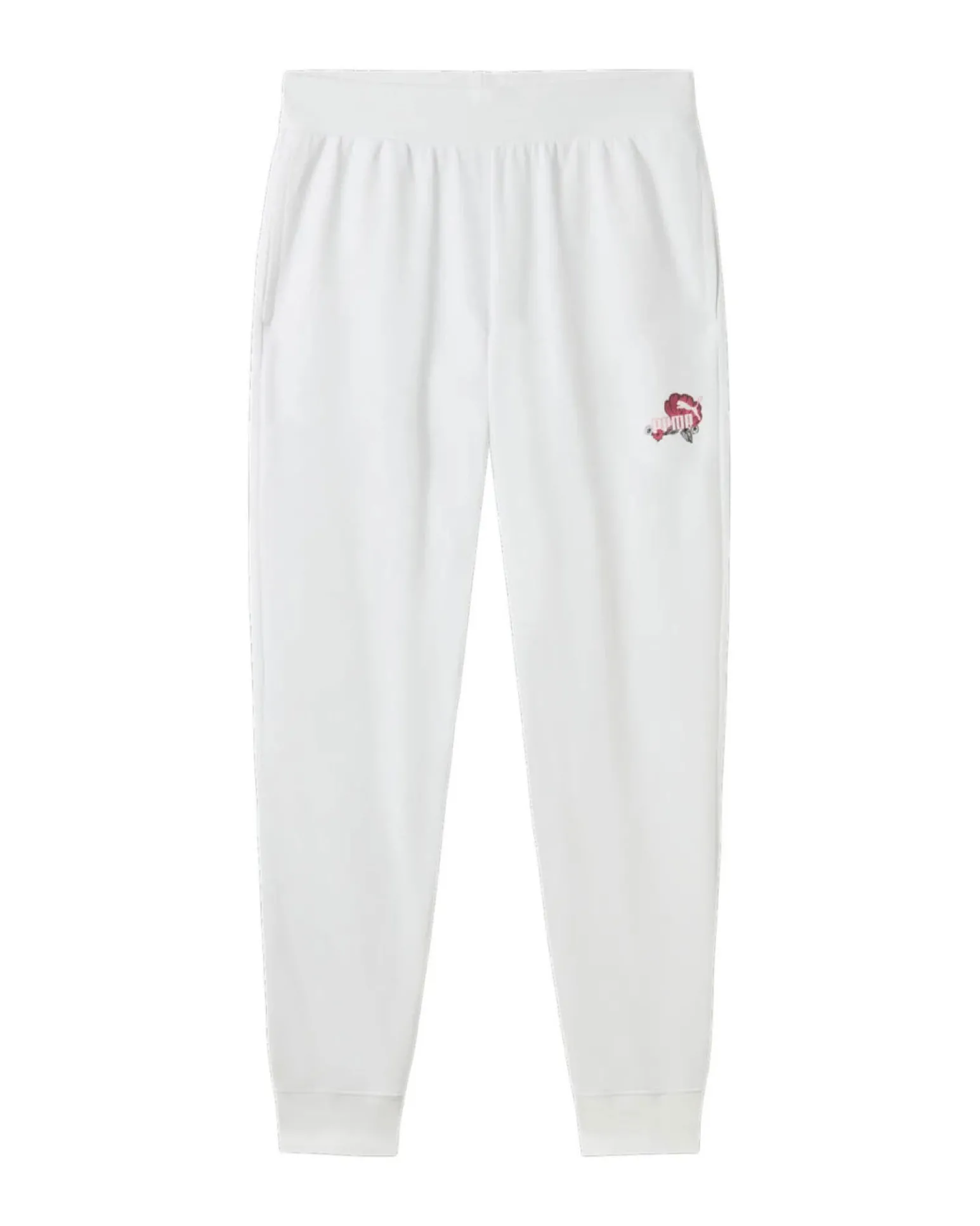 PUMA - PANTALONE TUTA BIANCO ESSENTIAL FLORAL SWEATPANTS DA DONNA, 689042-02