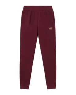 PUMA - PANTALONE TUTA  BORDEAUX ESSENTIAL+TEXTURED FOIL LOGO DA DONNA, 692200-96