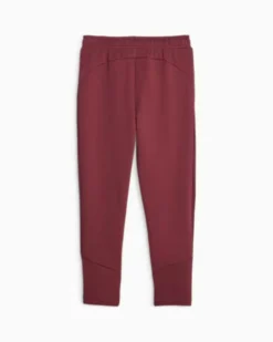 PUMA - Pantalone tuta da donna a vita alta bordeaux in tessuto traspirante