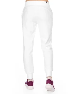 PUMA - Pantalone tuta da donna bianco con logo metallizzato