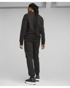 PUMA - Pantalone tuta da donna nero con banda logo laterale