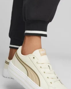 PUMA - Pantalone tuta da donna nero con elastico alla caviglie