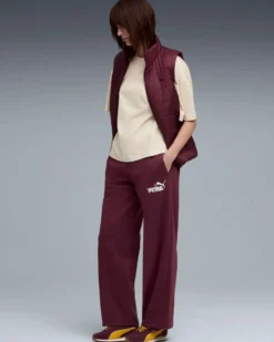 PUMA - PANTALONE TUTA DRITTI BORDEAUX ESSENTIAL NATURE 2.0 COMFORT  DA DONNA, 688081-96