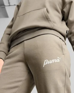 PUMA - PANTALONE TUTA TAUPE ESSENTIAL+ SCRIPT FL DA DONNA,  681536-67