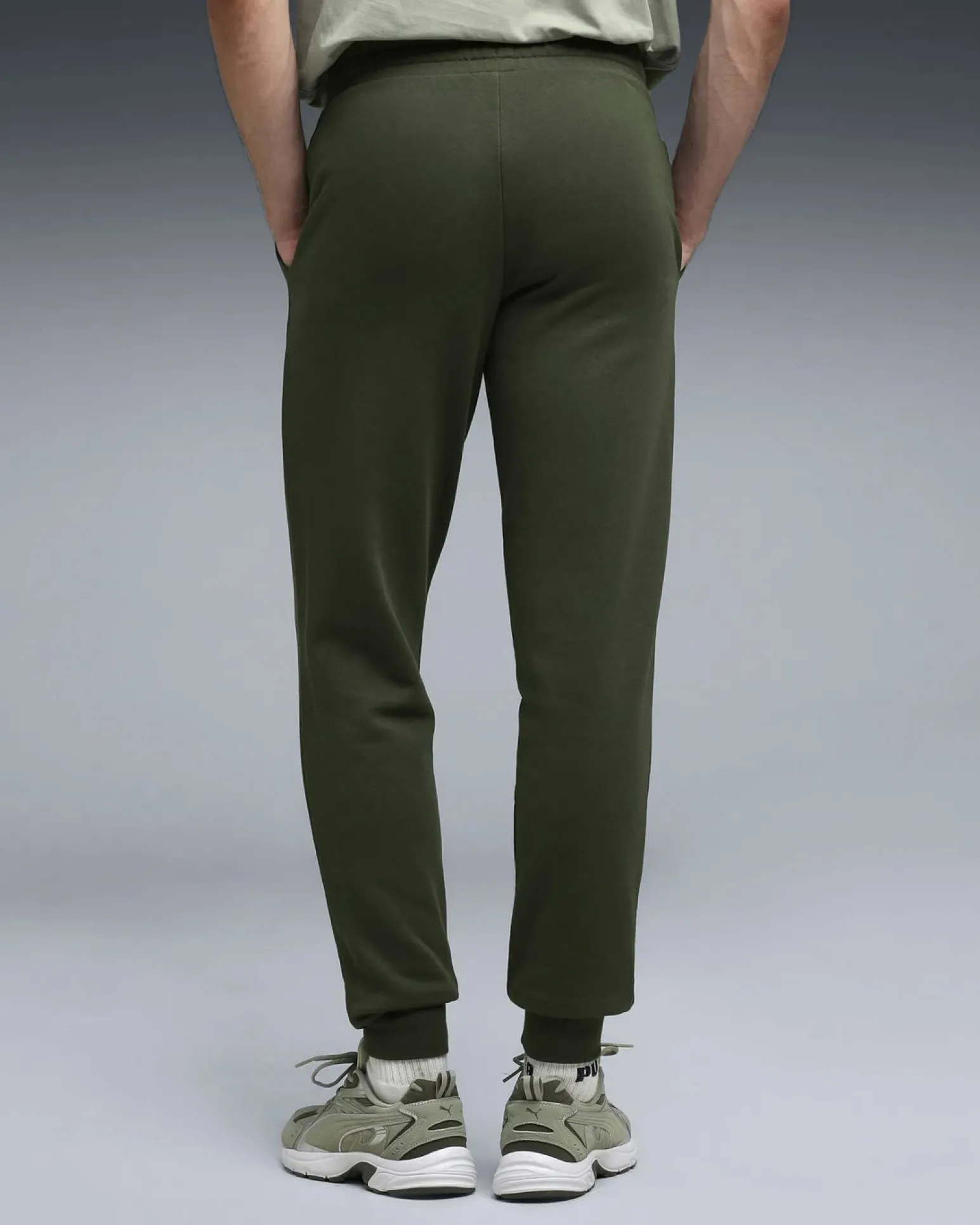 PUMA - PANTALONE VERDE ESSENTIAL 2 COLOR NO.1 LOGO SW DA UOMO, 684714-70