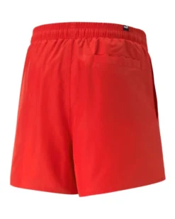 PUMA - Pantaloni corti da uomo rossi con logo bianco e nero