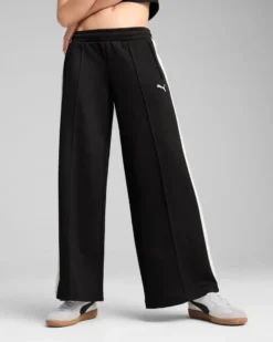PUMA - PANTALONI DONNA T7 LOW RISE TRACK OP NERI E BIANCHI - 629803-01