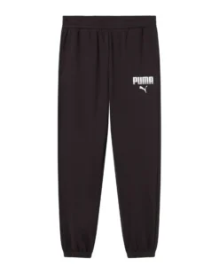 PUMA - PANTALONI NERI UOMO ESSENTIAL GRAPHIC DA ALLENAMENTO 694944-01