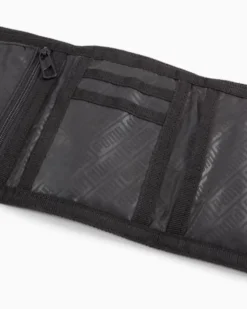 PUMA - Portafoglio nero a strappo con logo bianco