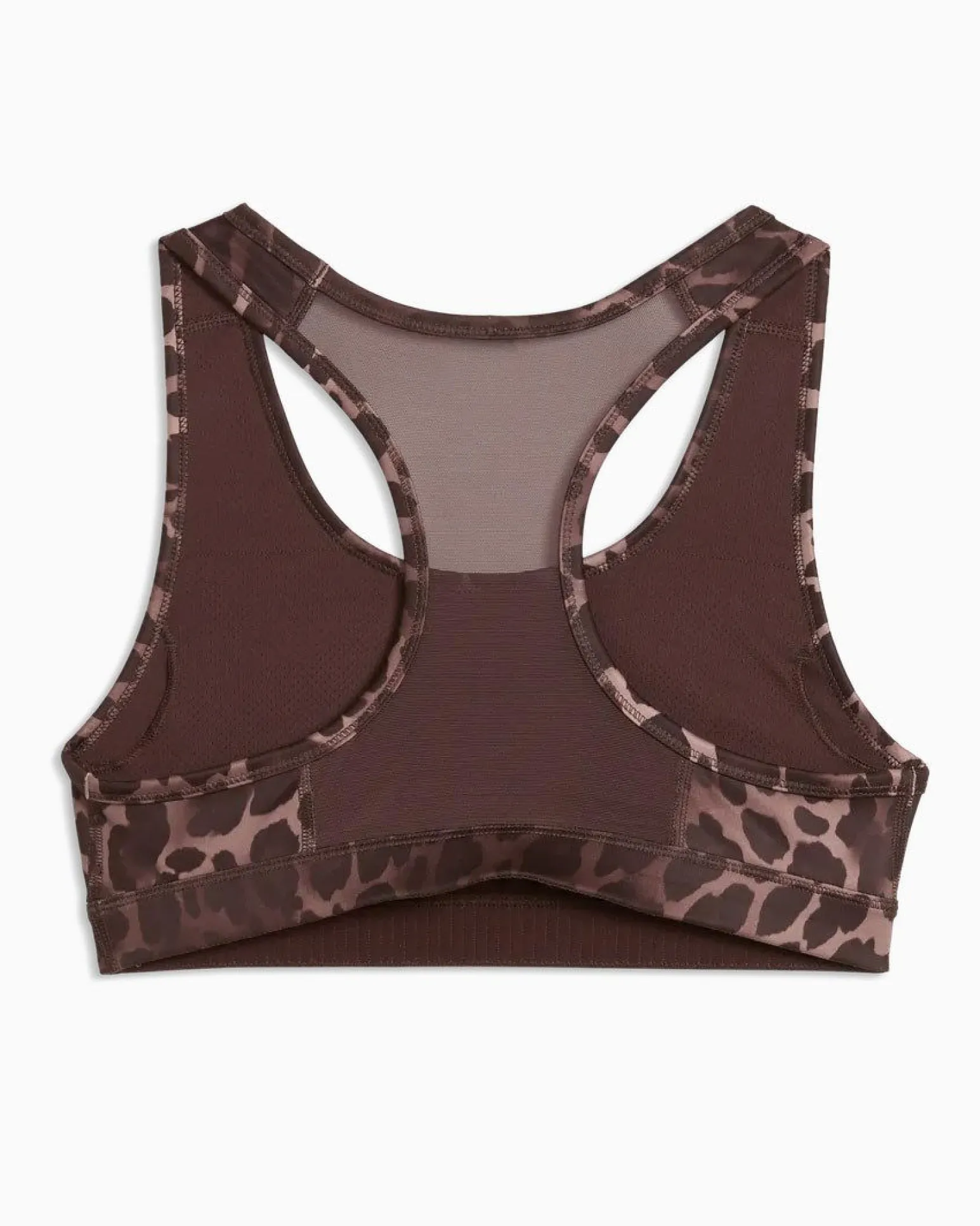 PUMA - REGGISENO SPORTIVO MACULATO MARRONE E NERO 4KEEPS BRA SPOTTED HAZE MID DA DONNA, 528511-13