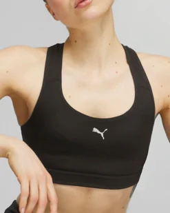 PUMA - REGGISENO SPORTIVO NERO 4KEEPS RUN BRA DA DONNA, 524953-01