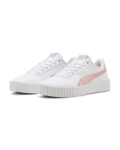 PUMA - Sarpa bianca  con dettagli rosa e azzurro - CARINA 3.0 SPACE BELLE JR