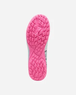 PUMA - Scarpa da calcetto bambino bianca e nera con suola colorata - FUTURE 7 PLAY TT JR