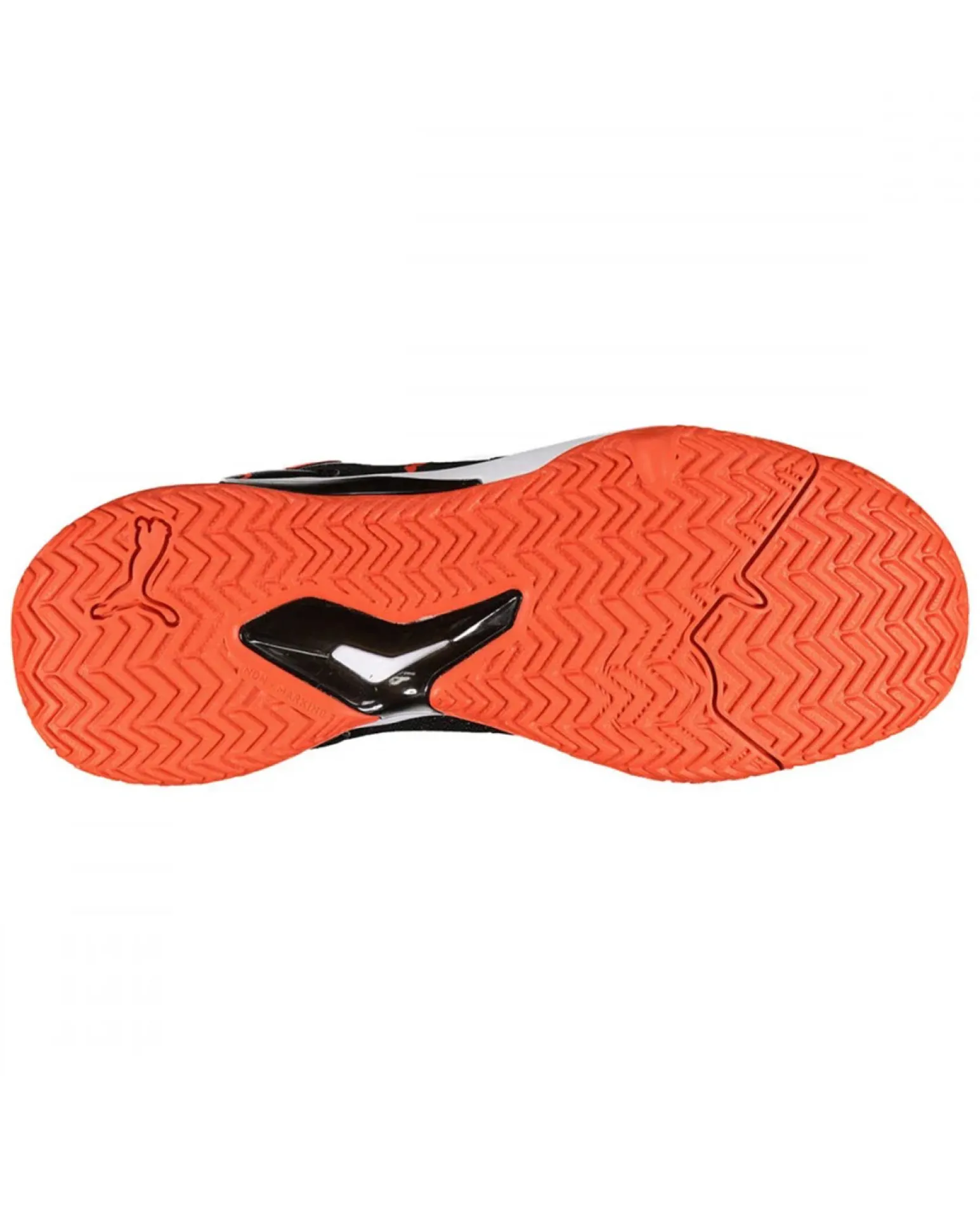 PUMA - Scarpa da padel da uomo nera e arancione - SOLARCOURT RCT