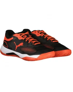 PUMA - Scarpa da padel da uomo nera e arancione - SOLARCOURT RCT