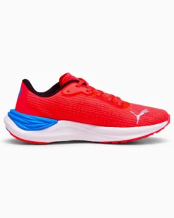 PUMA - Scarpa da running donna rosa fluo e blu in mesh traspirante con intersuola in schiuma - ELECTRIFY NITRO 3 WNS