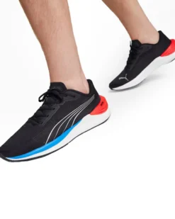 PUMA - Scarpa da running uomo nera in mesh traspirante con intersuola in schiuma - ELECTRIFY NITRO 3
