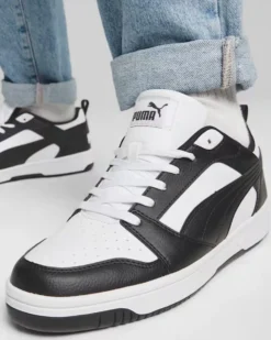 PUMA - SCARPA DA UOMO REBOUND V6 LOW WHITE-BLACK-WHITE - 392328-01