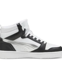 PUMA - SCARPA REBOUND V6 METALLIC DREAM BIANCA E NERA DA DONNA, numerata 36/41