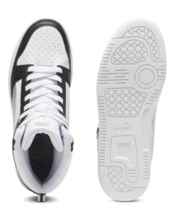 PUMA - SCARPA REBOUND V6 METALLIC DREAM BIANCA E NERA DA DONNA, numerata 36/41