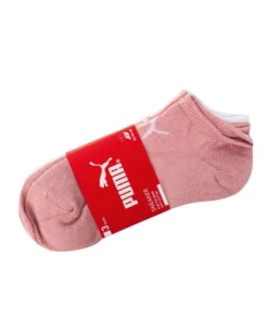 PUMA - Set 3 paia calzini da donna rosa bianchi e grigi