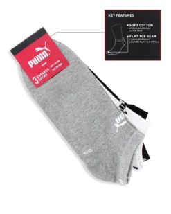 PUMA - SET 3 PAIA  FANTASMINO  BIANCO, NERO E GRIGIO, 701235357_003