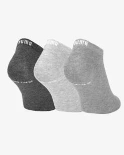 PUMA - SET 3 PAIA  FANTASMINO  GRIGIO MELANGE, GRIGIO CHIARO E GRIGIO SCURO, 701235357_004