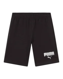 PUMA -SHORT JUNIOR ( 7-16ANNI)  NERO ESSENTIAL GRAPHIC JERSEY 10", 694952-01