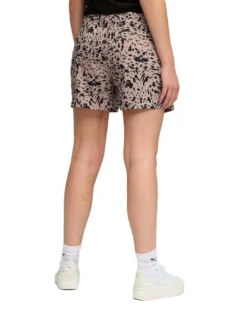 PUMA - SHORT LEOPARDATO MARRONE E NERO  ESSENTIAL GRAPHIC ANIMAL HIGH   DA DONNA, 691823-88