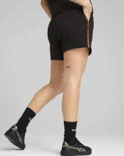 PUMA - SHORT NERO  ESSENTIAL GRAPHIC ANIMAL 5"  DA DONNA, 688535-01