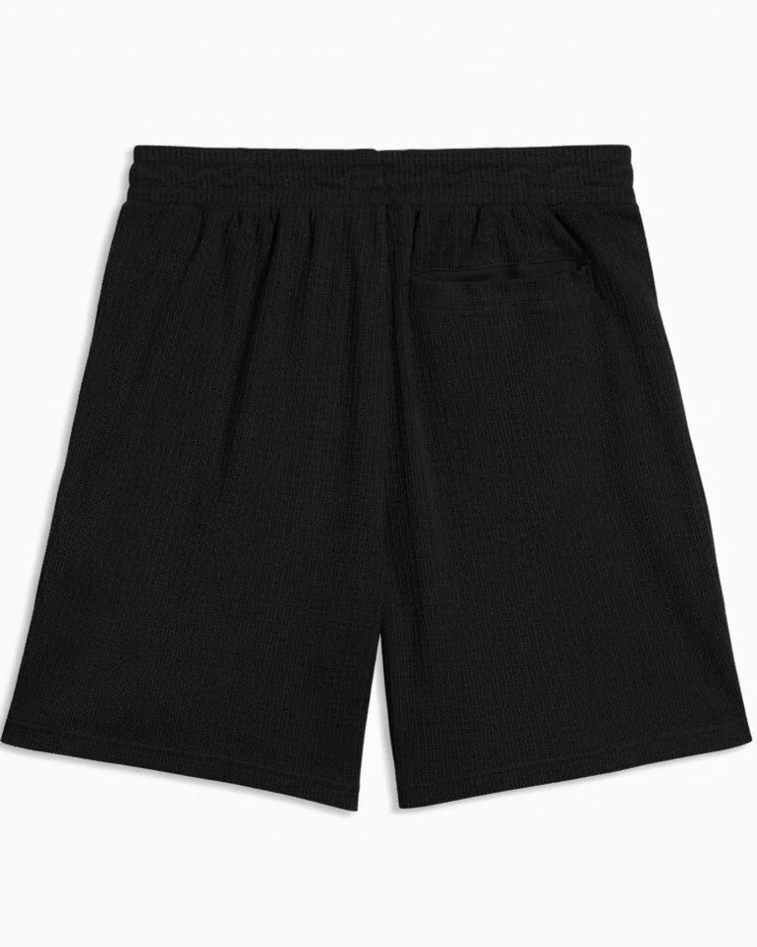 PUMA -SHORT NERO WARDROBE ESSESSENTIAL WAFFLE RELAXED , 634367-01