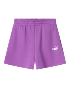 PUMA - SHORT ROSA MALVA  DA RAGAZZA ( 7-16 ANNI) ESSENTIAL +TEXTURED FOIL HIGH WAIST, 689058-89