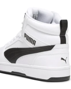 PUMA - Sneaker alta da uomo bianca con logo nero - REBOUND V6
