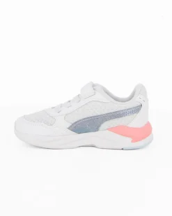 PUMA - Sneaker da bambina bianca e rosa con logo metallizzato, numerata 28/35 - X RAY SPEED LITE BLINK AC PS