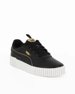 PUMA - Sneaker da bambina nera con dettagli oro, numerata 28/35 - CARINA 2.0 POP UP METALLICS PS