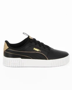 PUMA - Sneaker da bambina nera con dettagli oro, numerata 28/35 - CARINA 2.0 POP UP METALLICS PS