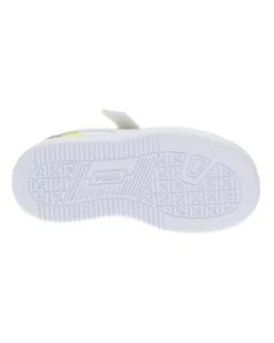 PUMA - Sneaker da bambino bianca e nera con dettagli colorati e strappo, numerata 20/27 - CAVEN 2.0 BLOCK AC INF