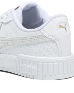 PUMA - Sneaker da donna bianca con stampa logo oro - CARINA 2.0 LOGOBSESSION