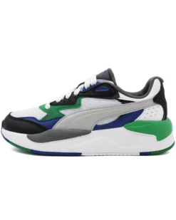 PUMA - Sneaker da ragazzo bianca e nera con dettagli colorati, numerata 36/39 - X RAY SPEED JR