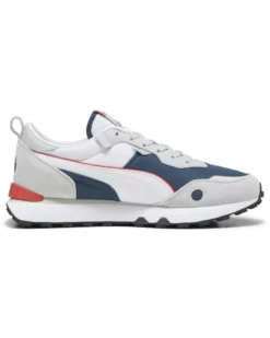 PUMA - Sneaker da uomo grigia e blu con dettagli bianchi - RIDER FV