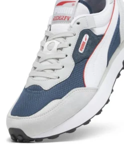 PUMA - Sneaker da uomo grigia e blu con dettagli bianchi - RIDER FV